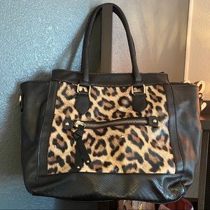 Animal print tote
